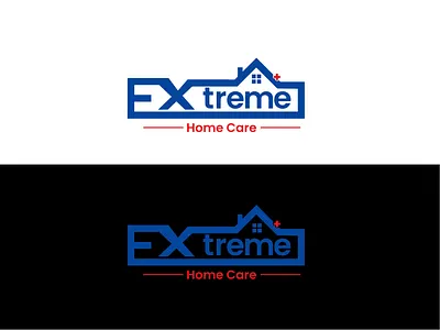 Extream Home Care Logo health care logo medical logo