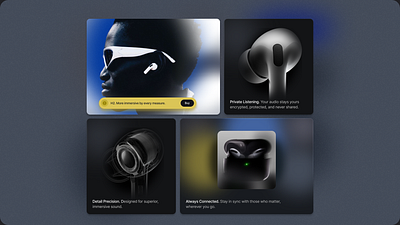 Bento cards for air pods pro 2 bento cards ui ux