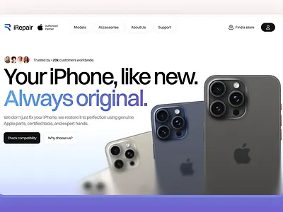 Hero Design Concept animation branding concept design framer graphic design hero illustration iphone motion graphics ui uiux ux web design website