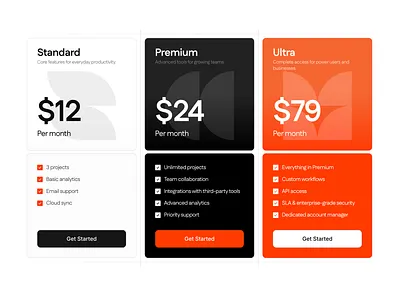 Pricing Section branding design framer graphic design illustration minimal modern pricing section ui ux web webdesign website