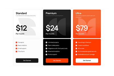 Pricing Section branding design framer graphic design illustration minimal modern pricing section ui ux web webdesign website
