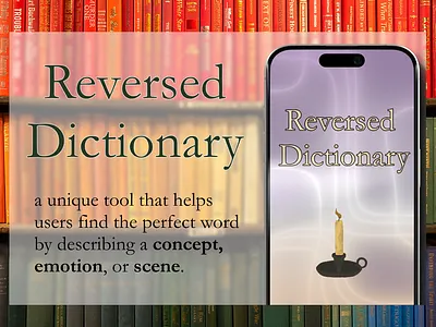 Reversed Dictionary, AI chat bot ai ai chatbot animation branding education graphic design landing page logo motion graphics ui ux words