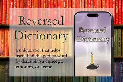 Reversed Dictionary, AI chat bot ai ai chatbot animation branding education graphic design landing page logo motion graphics ui ux words