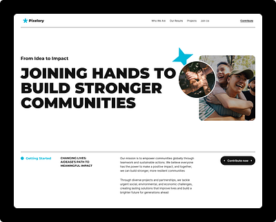 Human-Centered Design for Social Impact landing page ui website