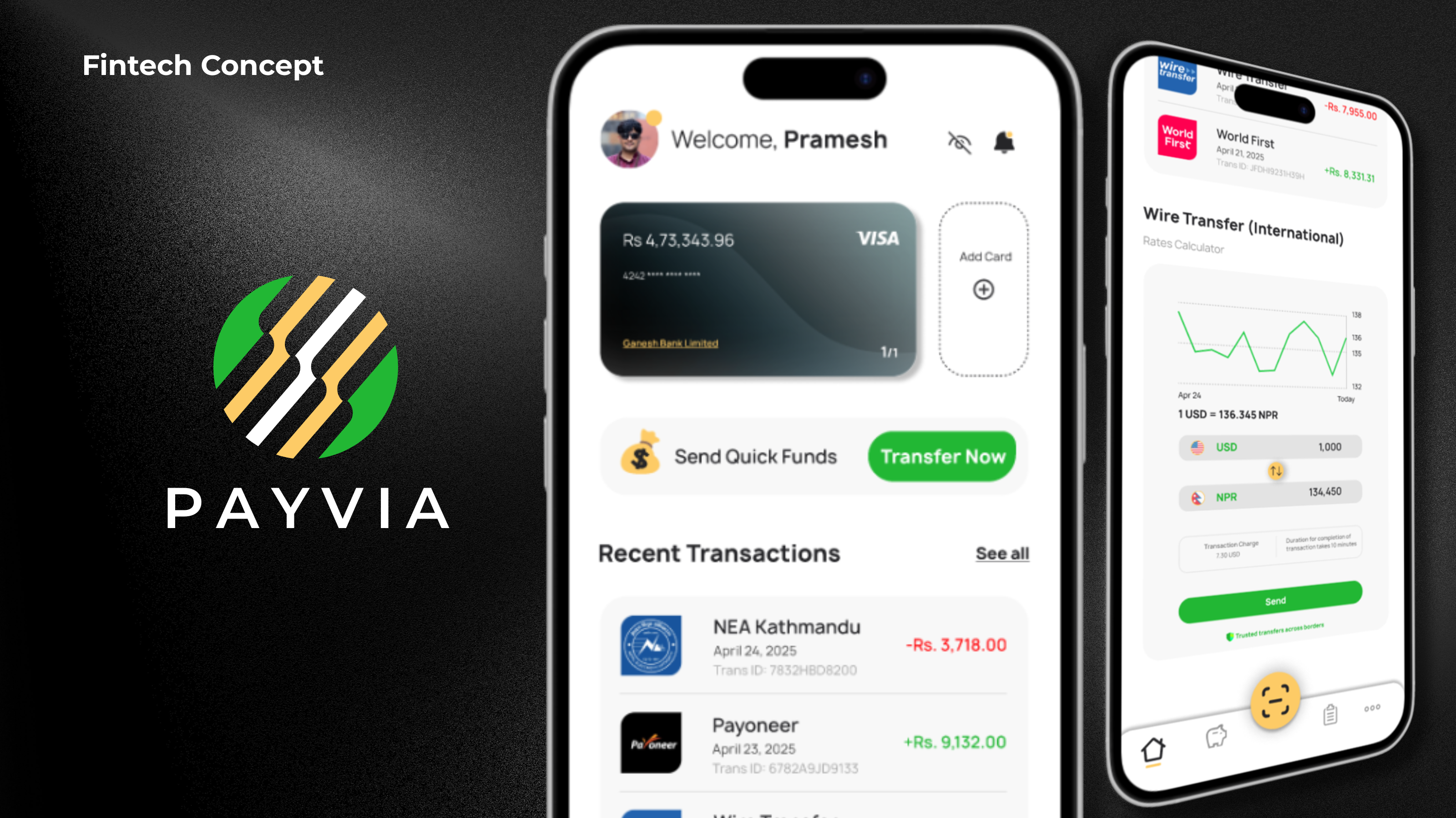 🌍 Payvia – Fintech Mobile App UX Concept app concept figma fintech mobile ui perfect pramesh privacy ui uiux