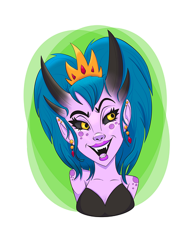 Demon Princess character fantasy illustration