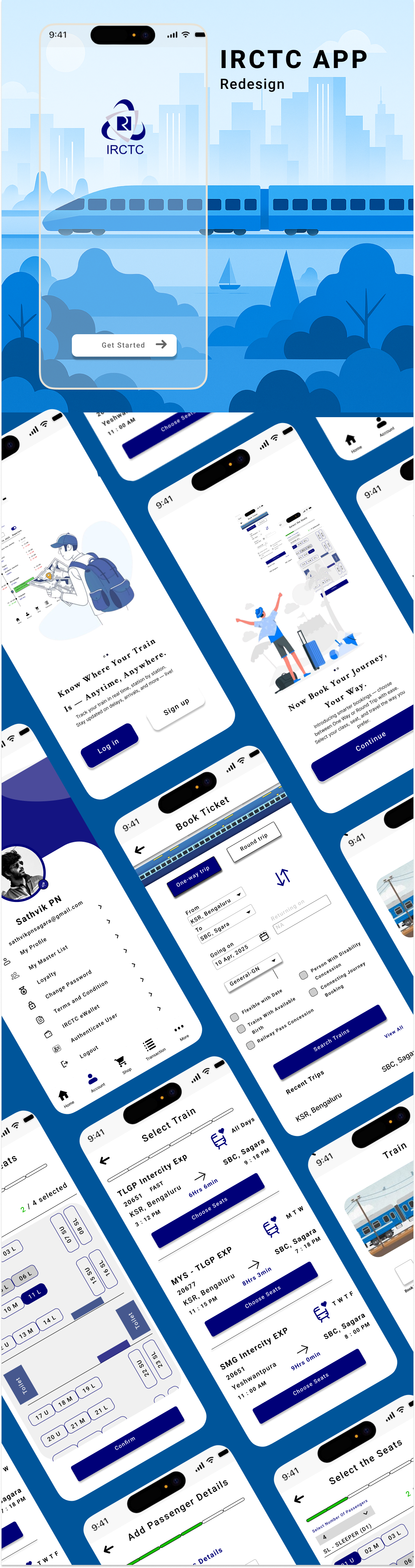 IRCTC Redesign: A Smoother Journey Begins with Better UX irctc protoyping ui ux wireframing