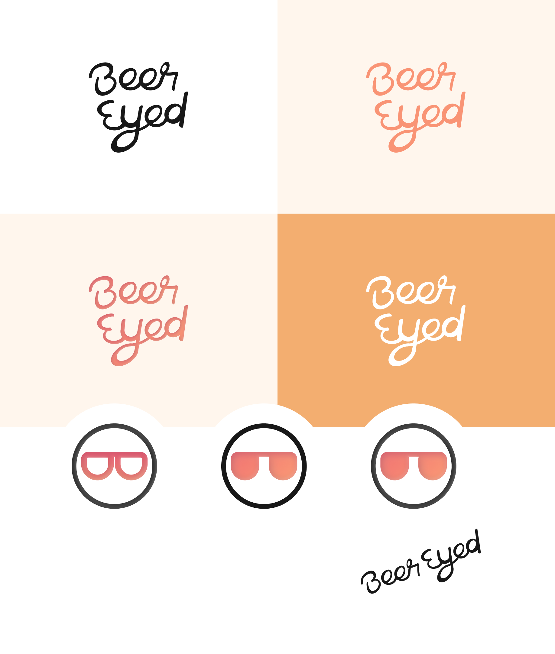 Beer Eyed Branding brand identity branding logo logo animation logo stamp