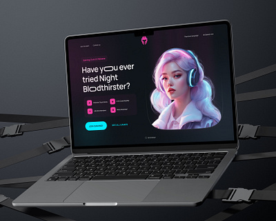 Gaming Club 2.0 — Hero Landing Page Concept 3d animation branding graphic design logo motion graphics ui