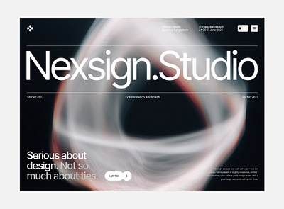 Design Studio Hero Exploration branding design framer framer template framer website landing page ui landingpage typography ui
