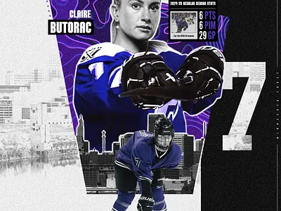 Minnesota Frost Player Poster graphic design hockey sports