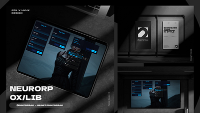 NeuroRP OxLib UI I Gta V branding design doartworks doatoprak figma fivem grand theft auto graphic design gta illustration logo ox oxlib redesign roleplay ui uiux ux