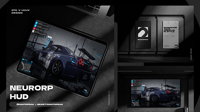 NeuroRP Hud UI I Gta V branding design doartworks figma grand theft auto graphic design gta illustration roleplay ui ui ux ux