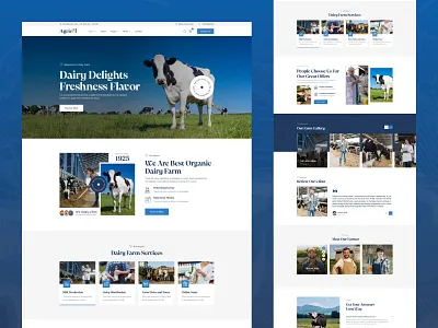 Agriculture Daily Firm | Clean & Modern Landing Page Design agriculture agritech cleanui dailyfarm dairy ecommerce farm freshmilk landingpage milkdelivery modernui organic responsive uidesign uxdesign webdesign