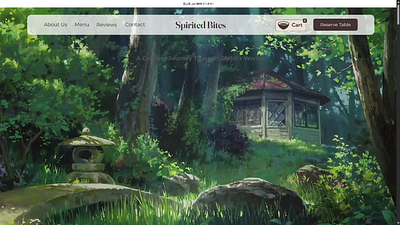 Spirited Bites animation background branding design figma food graphic design motion graphics recipes restaurant shop story studio ghibli ui ux web design wix wix studio