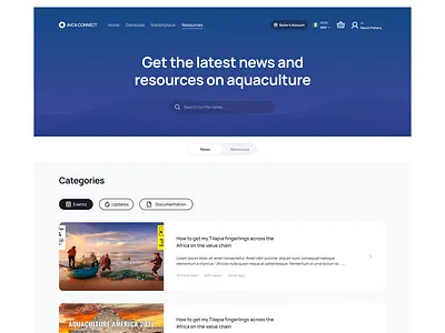 News Page for AVCA design ui ux website