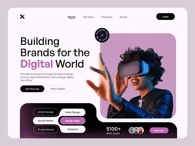 SAAS Landing Page clean cool design digital digital agency finance graphic design landing landing page light theme minimal muhammad ali saas saas landing page saas website ui ux web web page website