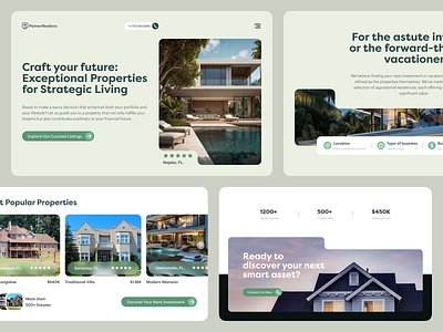 Realty Agency Home Page bento clean convertion corporate cro home home page homepage landing page luxury minimal modern property real estate realty ui ux web design website