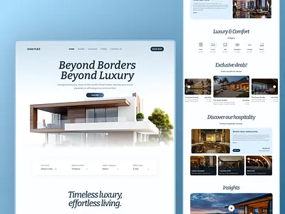 Hotel Booking Landing Page UI hotel hotel booking hotel rent landing landing page landing page ui rent user interface website