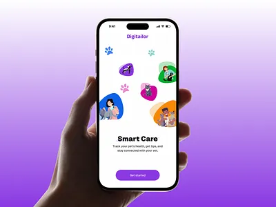 Smarter Pet Care - Mobile App (Onboarding Screen) app app design figmadesign mobile app mobile app design onboarding pet pet app pet care pet care app pet care mobile app pet health petwellness ui design vet veterinary