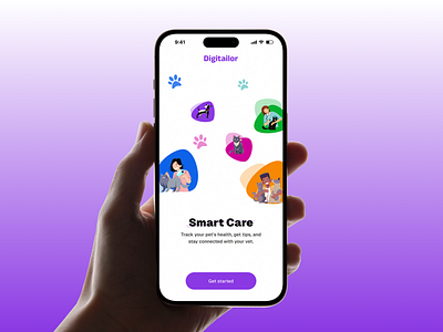 Smarter Pet Care - Mobile App (Onboarding Screen) app app design figmadesign mobile app mobile app design onboarding pet pet app pet care pet care app pet care mobile app pet health petwellness ui design vet veterinary