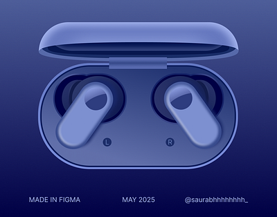 OnePlus Nord Buds 2R : Made in Figma 3d figma graphic design illustration made in figma