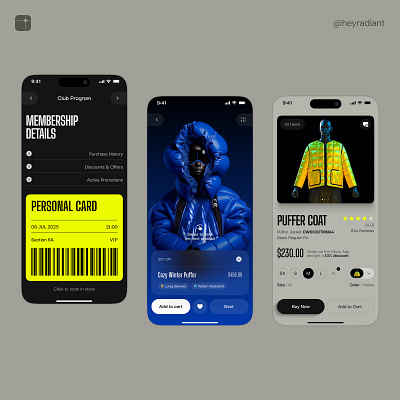 Luxury Brands Store Mobile app app branding card cart checkout clean cromocode design ecommerce fashion membership mobile store ui user interface ux