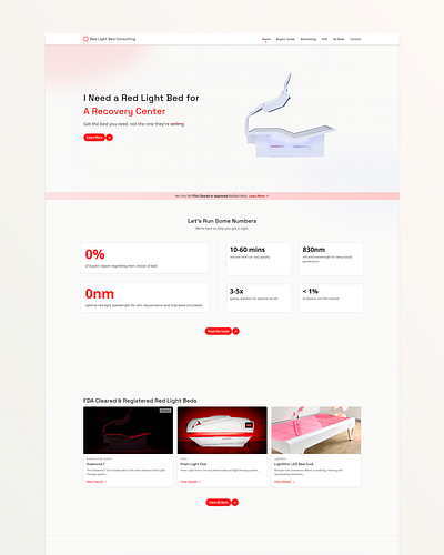 Red Light Bed Consulting Agency ecommerce figma nuxt vue