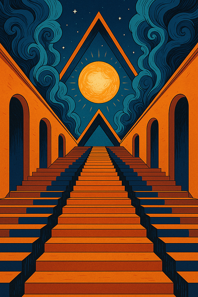 Stairway to the shining sun art illustration stairway star waytothesun