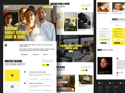 Sandrio - Agency Website Design & Development agency landing website agency website creative agency digital agency landing page marketing website web design webflow webflow template website animation website design