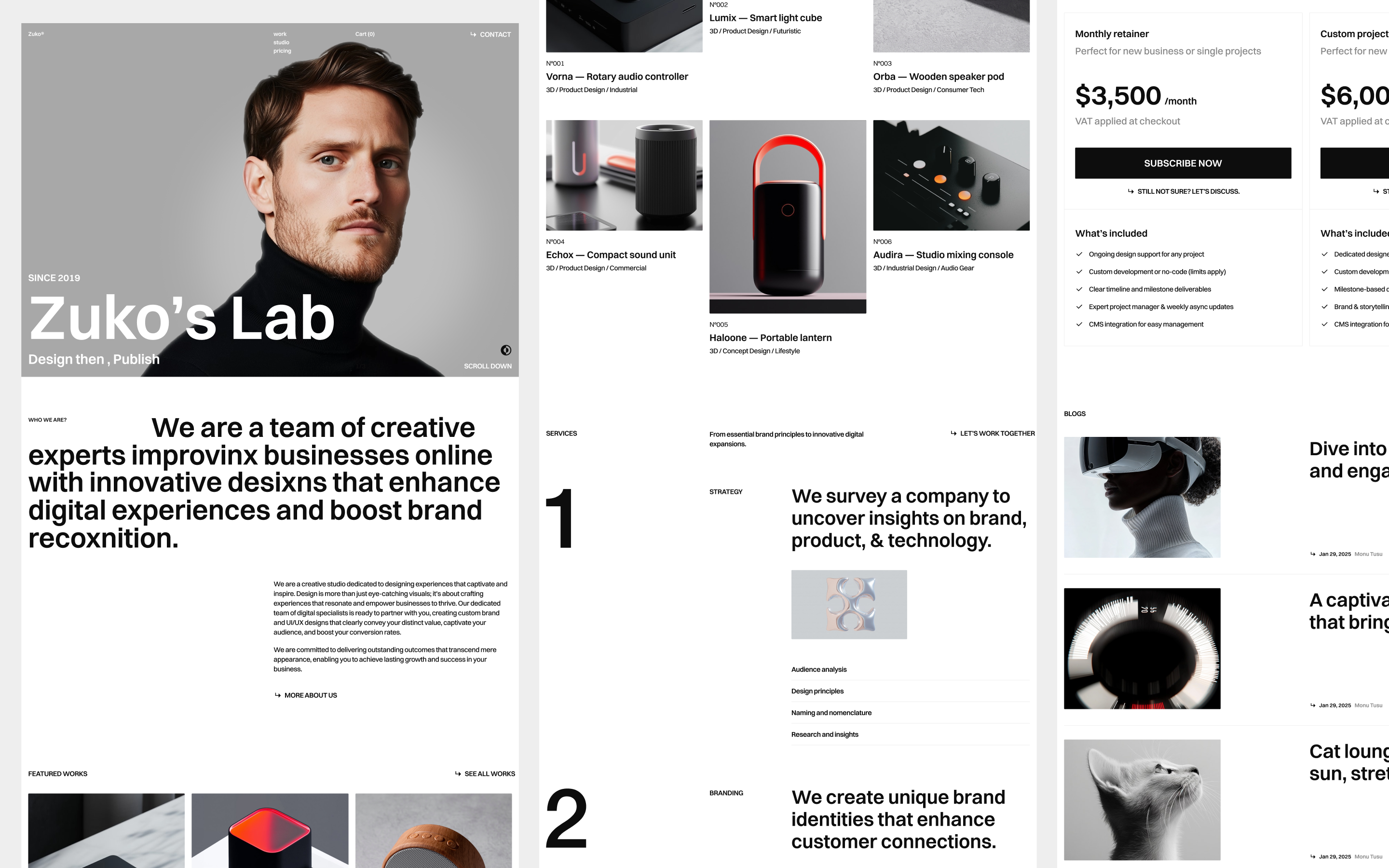 Zuko - Portfolio/Agency Website Design & Dev agency agency website creative agency marketing landing page marketing website portfolio template portfolio website web design webflow template website design
