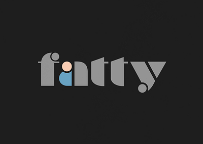 Fatty | Typographical Poster font funny graphics humour illustration poster simple text typography word