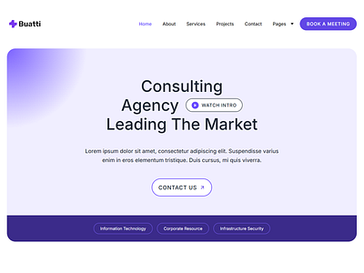 Website UI Design - Buatti Webflow Template for Agency agency agency website branding business business website consulting website graphic design web design web template web ui webflow template website website design website hero