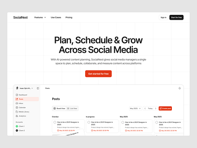SaaS Website Landing Page Design design landing page design saas website design ui design web design