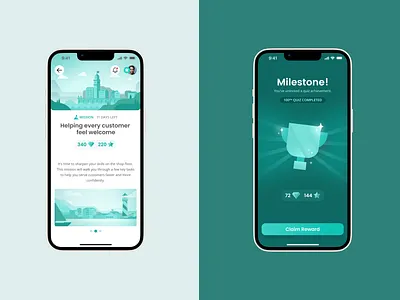 Tribeware UI flat gamfifcation icon illustration layout mobile app ui ux vector