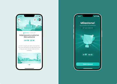 Tribeware UI flat gamfifcation icon illustration layout mobile app ui ux vector