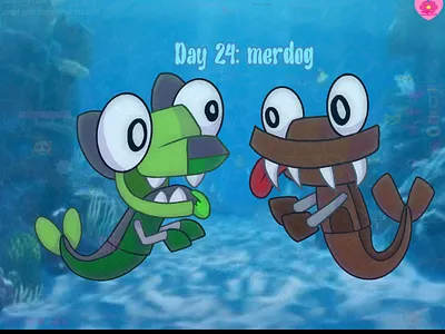 Maycean Day 24: merdog art post art tag digital art drawing fan art illustration mixels