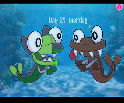 Maycean Day 24: merdog art post art tag digital art drawing fan art illustration mixels