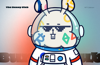 The Bunny Club bunny graphic illustration nft sticker