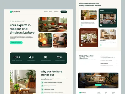 Furnitaria – Furniture & Interior Website branding buy card figma furniture graphic design home interior landing minimalist modern page pastel soft trend ui design ux design web web design website