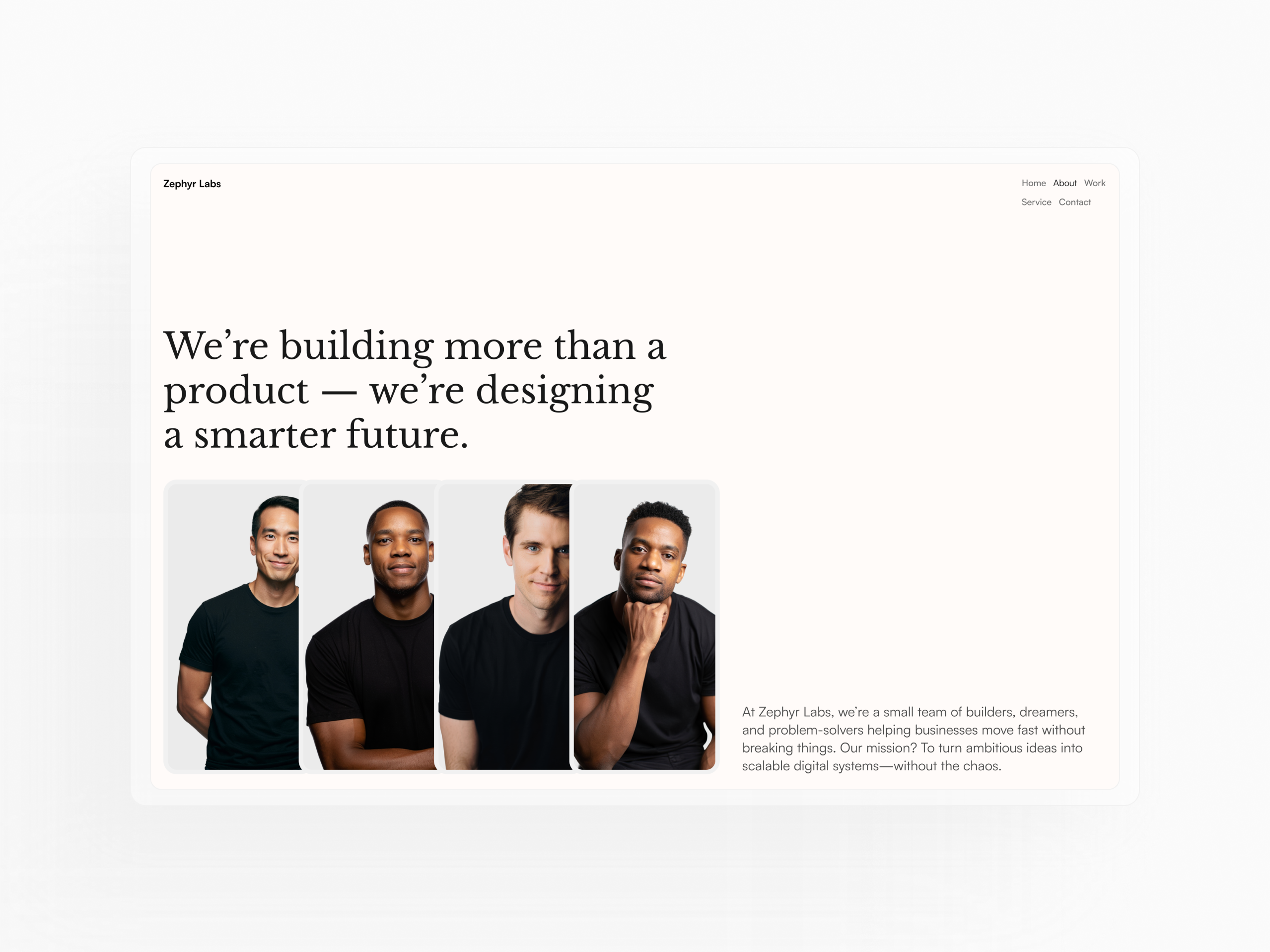 Design Agency Startup about page agency startup ui ux website
