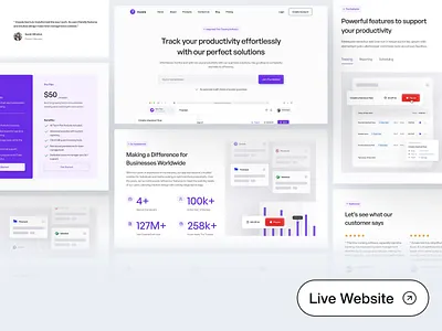 Zoowie - SaaS Time Tracker agency animation design framer landing page landing page template popular productivity project management saas dashboard saas website task manager time management time tracker time tracking dashboard timer tracker ui kit ui8 website theme
