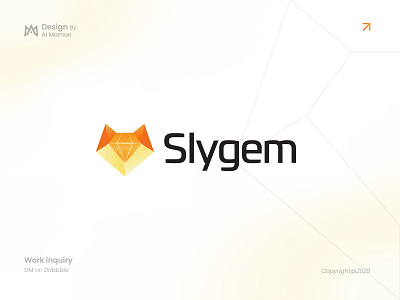 Fox and Diamond/Gems Creative Logo Design Concept branding clever logo diamond logo fox logo gem logo gems logo icon identity logo logo concept logo design logo designer logo icon logo mark marca marka modern logo sly logo slygem logo