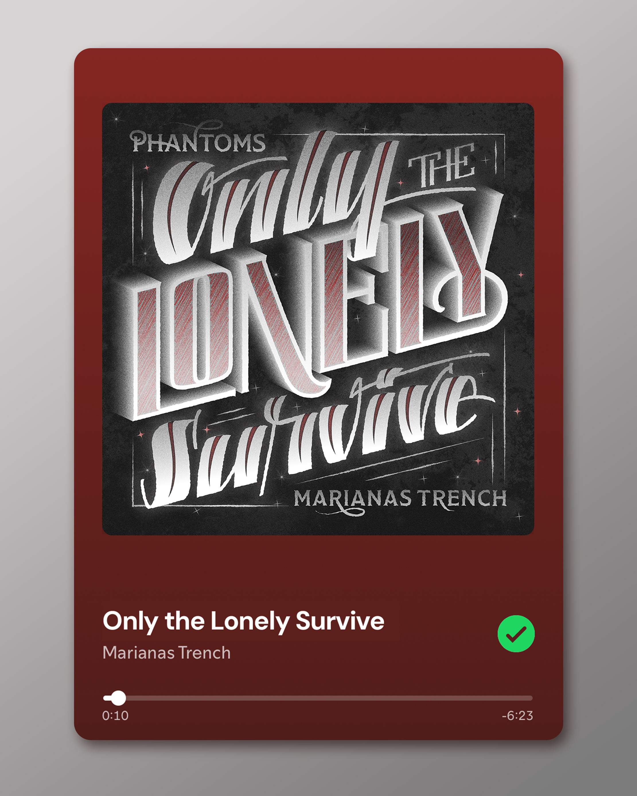 Only The Lonely Survive art cover graphic design lettering music song spotify