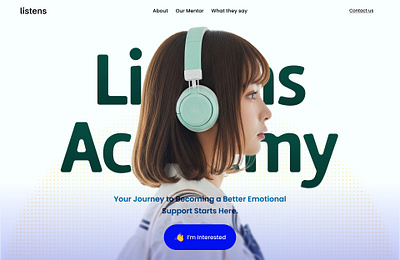 Minimalis Hero Design 3dvisuals calmdesign cleanui communitydesign designinspiration dribbbleweeklywarmup emotionalsupport figmadesign herosection interactiondesign japanesestyle mentalhealthdesign minimaldesign modernwebdesign softcolors softui typographydesign uiux webdesign webhero