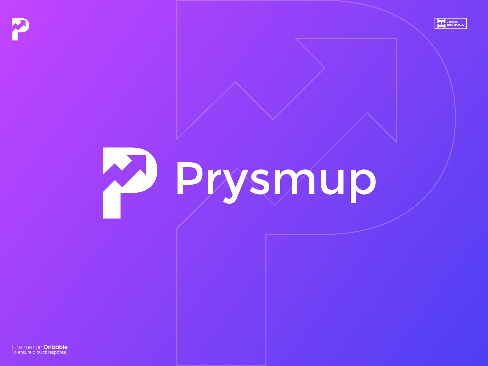 Prysmup P Letter Logo Design Animation brand brand identity branding design letter p letter p logo logo logo animation logo design logos logotype modern logo p letter arrow p letter logo p letter logo design p logo prysmup logo up arrow logo