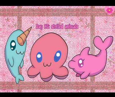 Maycean Day 25: stuffed animals art post art tag digital art drawing fan art illustration
