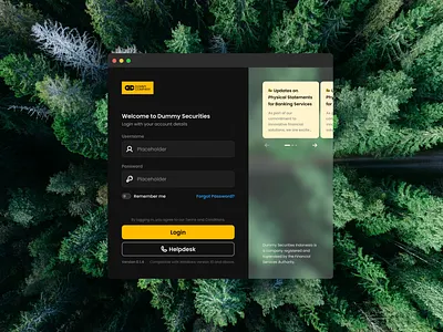 Secure & Streamlined Login – Stock Trading Platform (Desktop) branding ui