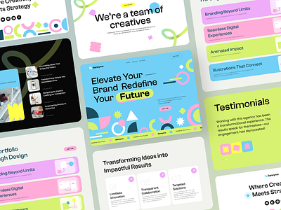Gancymo - Creative Agency Landing page agency creative deck fun landing page playful retro slide web website