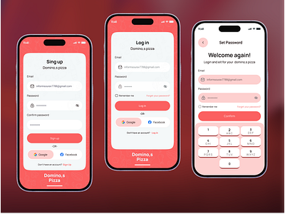 Sign up Log in & Set Password Screen app design authentication confirm email event booking app event management app event uiux design forgot password input field log in mobile app modern app interface onboarding sign up splash screen task task manager ui ux verification welcome screen